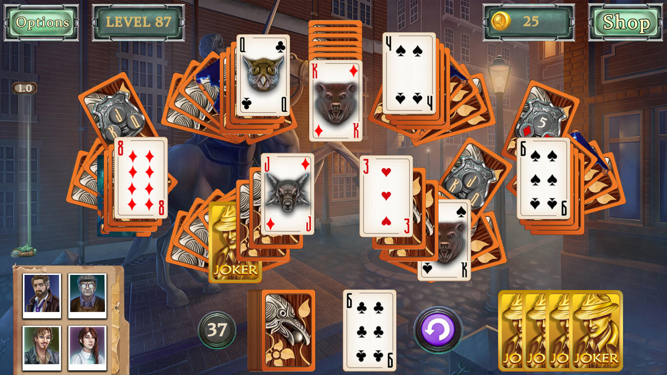 Detective Secrets Solitaire. The Curse of the Village Game Screenshot
