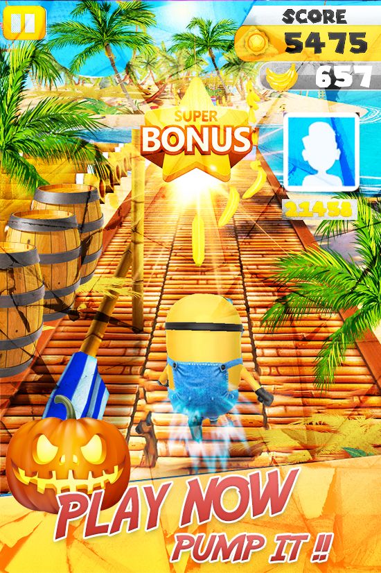 banana super minion:despicable rush 3D game screenshot game
