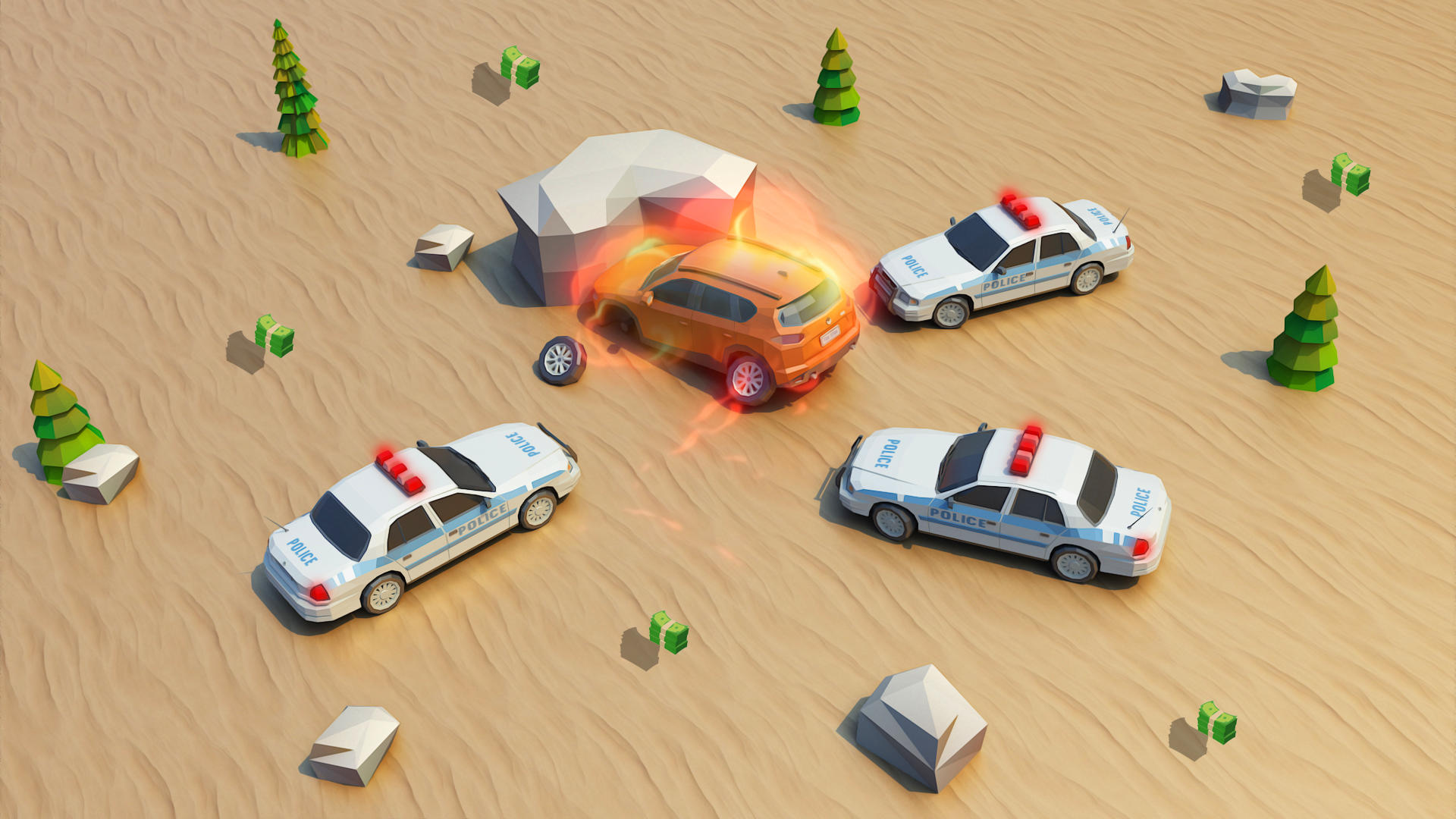 Screenshot of Police Chase: Dodge Game