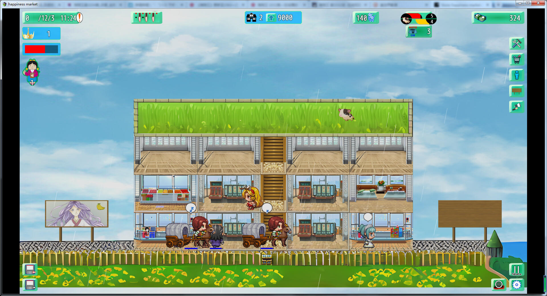 happiness market Game Screenshot