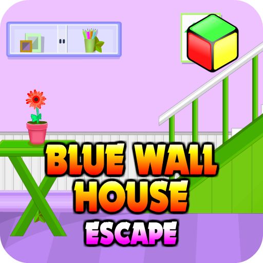 簡單的逃脫遊戲 - 藍牆房屋逃生遊戲截圖
