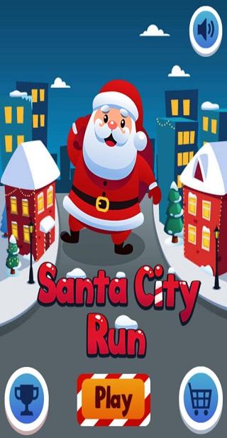 Captura de Tela do Jogo Santa City Run Expert Game