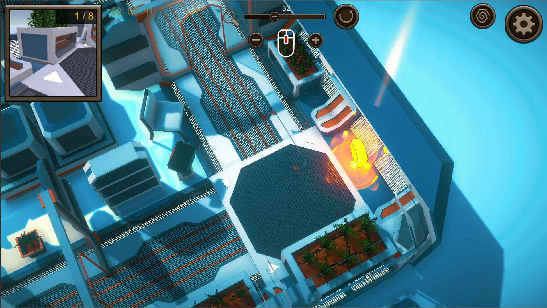 Hidden Space Station Top-Down 3D 게임 스크린샷