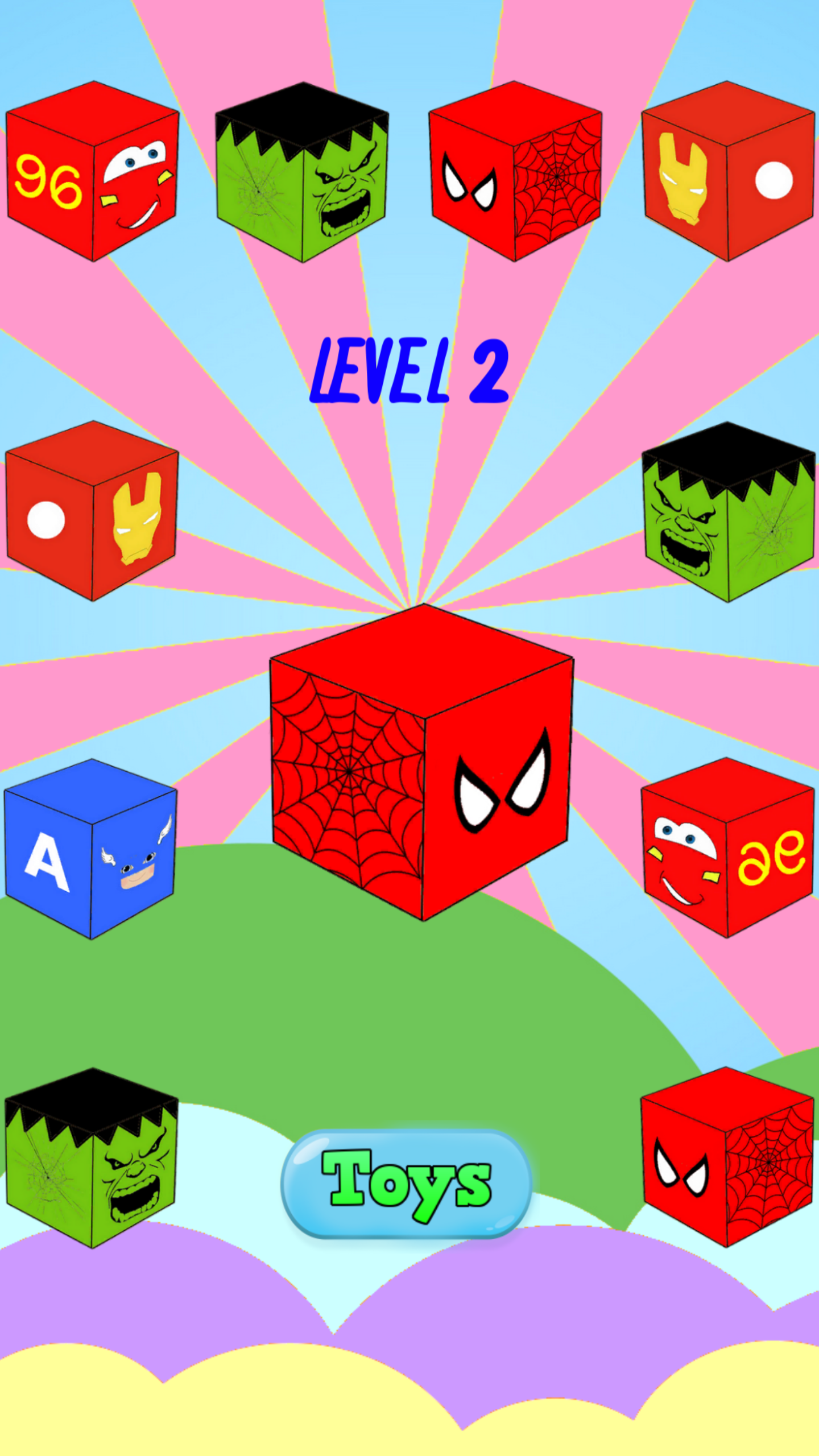 Surprise Cube Eggs Heroes Game Screenshot