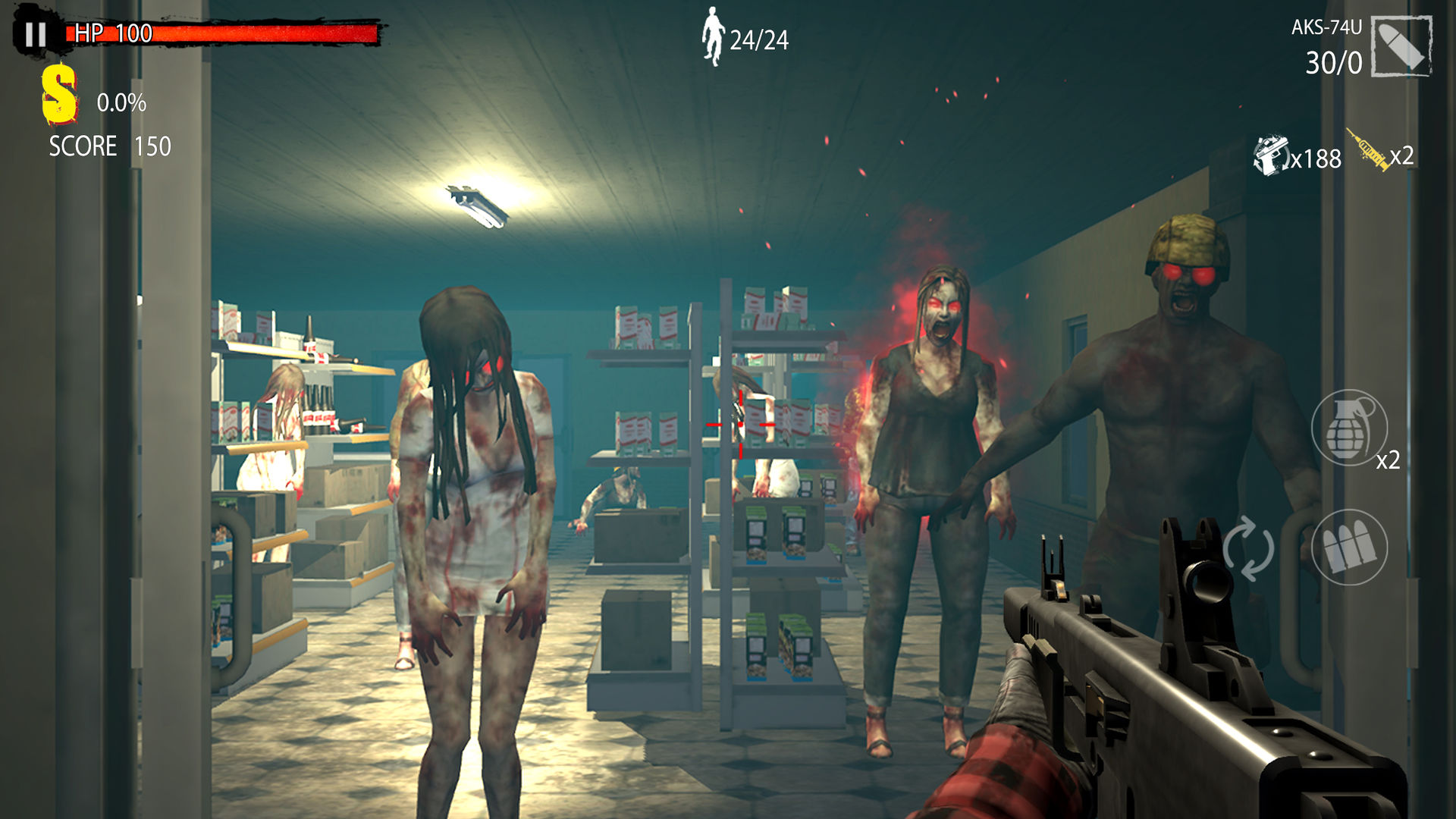 Screenshot of Zombie Hunter D-Day : Shooting