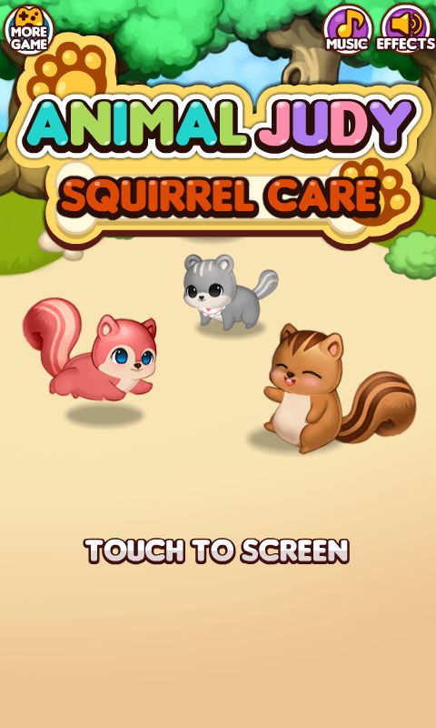 동물쥬디: 다람쥐 돌보기 키우기게임 게임 스크린 샷