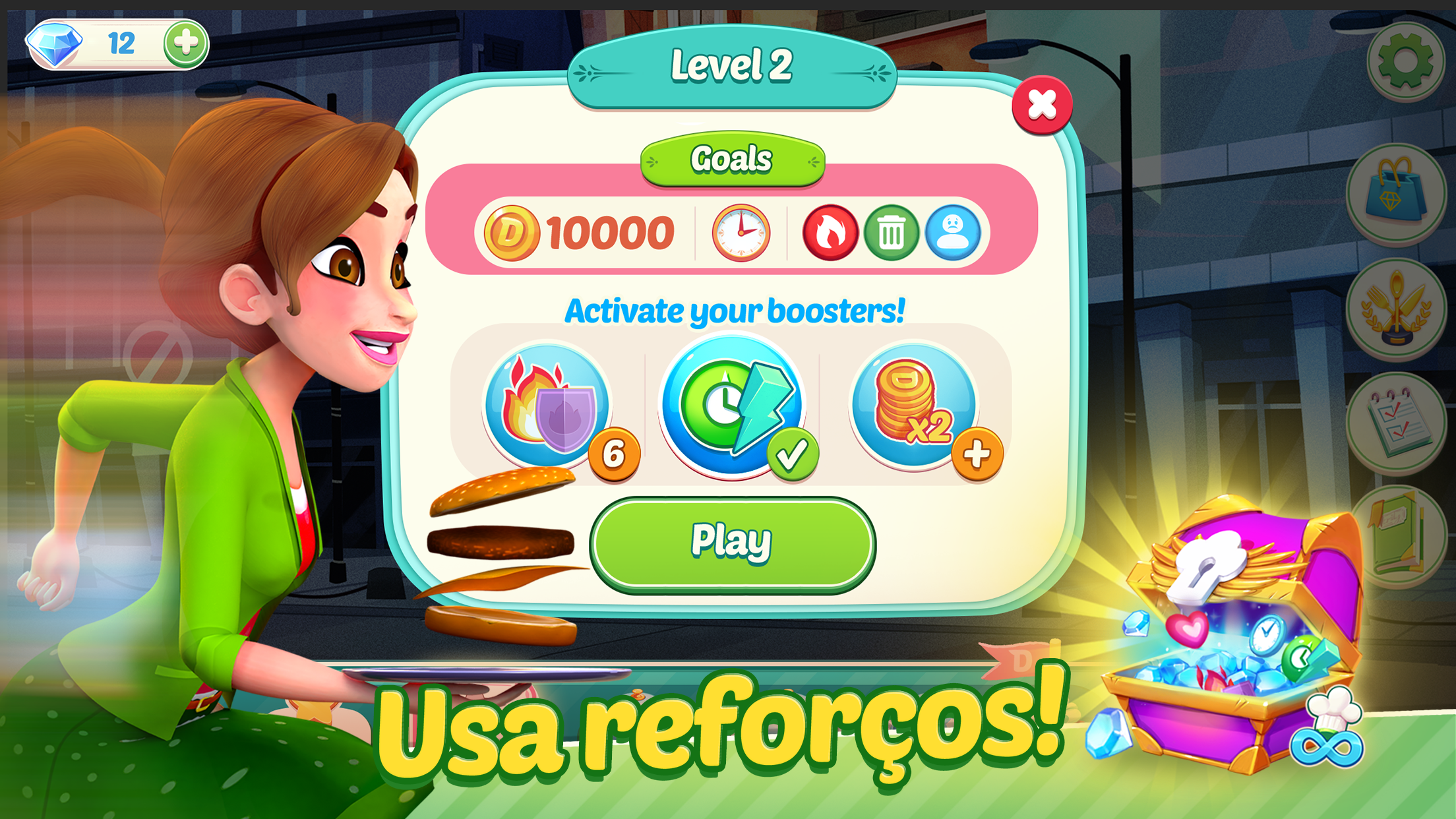 Captura de Tela do Jogo Delicious World - Cooking Game