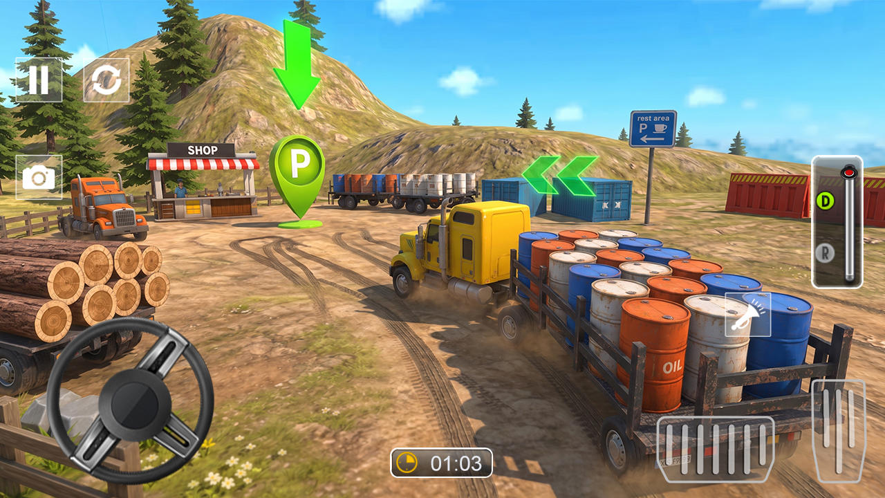 Truck Driving Transport Sim 3D 遊戲截圖