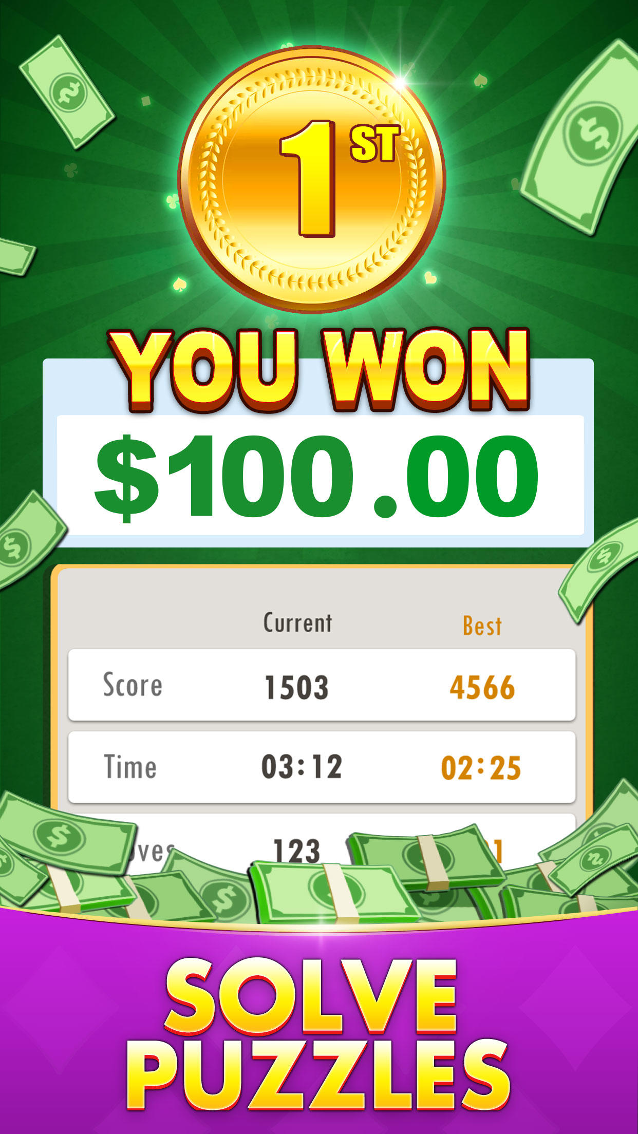 Solitaire: Play Win Cash Game Screenshot