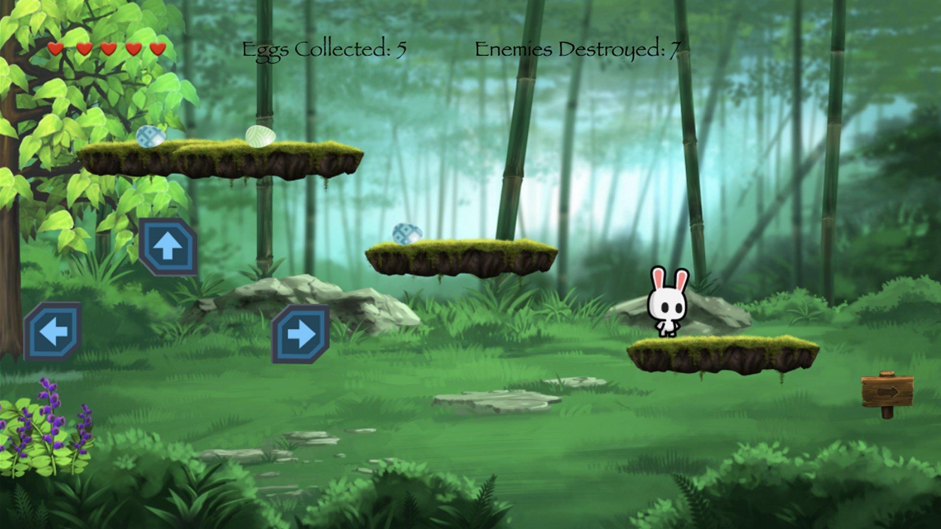 Bunny Collect Eggs Game Screenshot