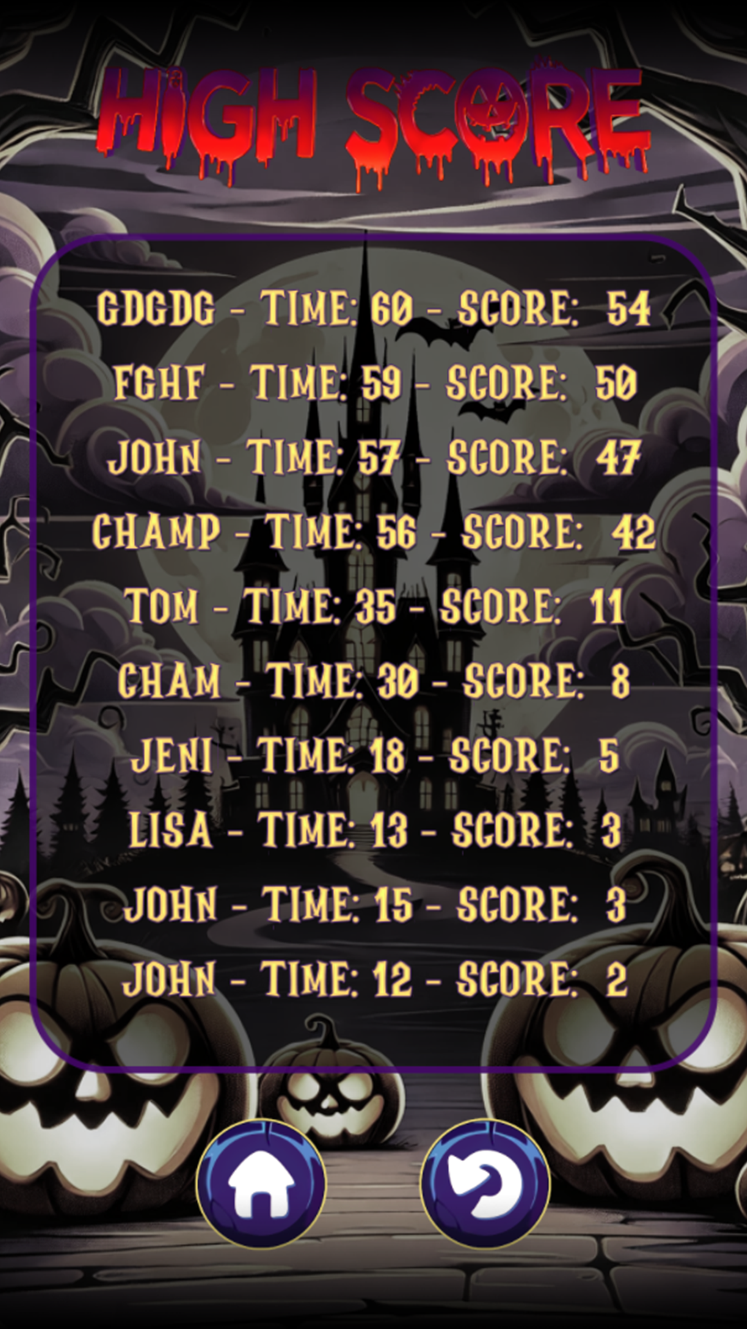 Halloween Challenge Game Screenshot