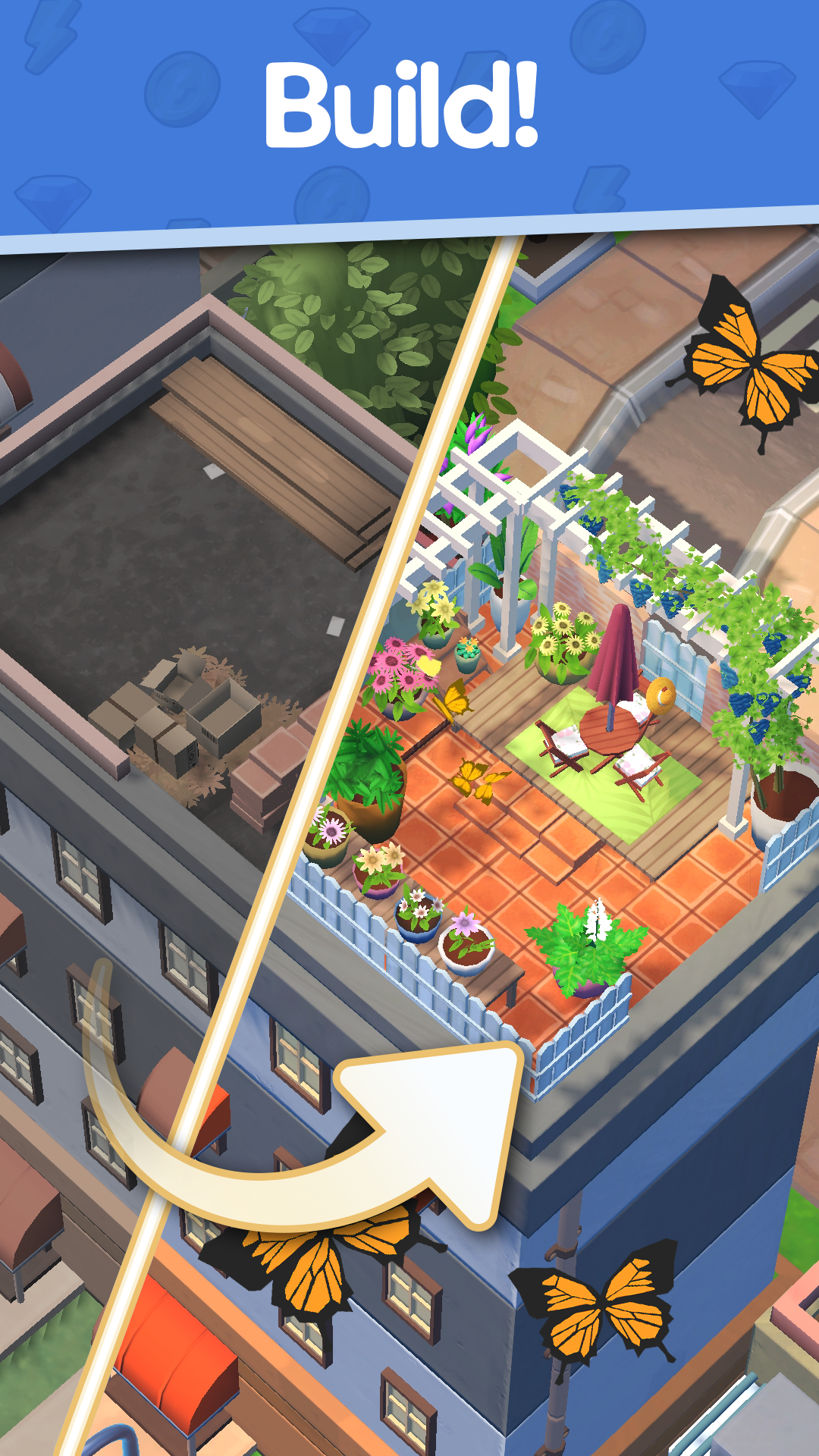 Sky Gardens: Rooftop Merge Game Screenshot