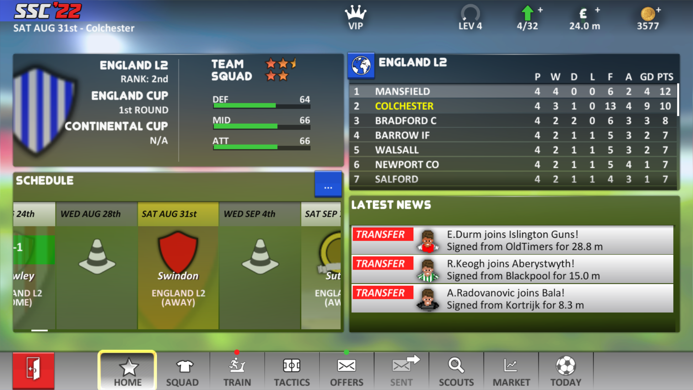 Super Soccer Champs '22 (Ads) Game Screenshot