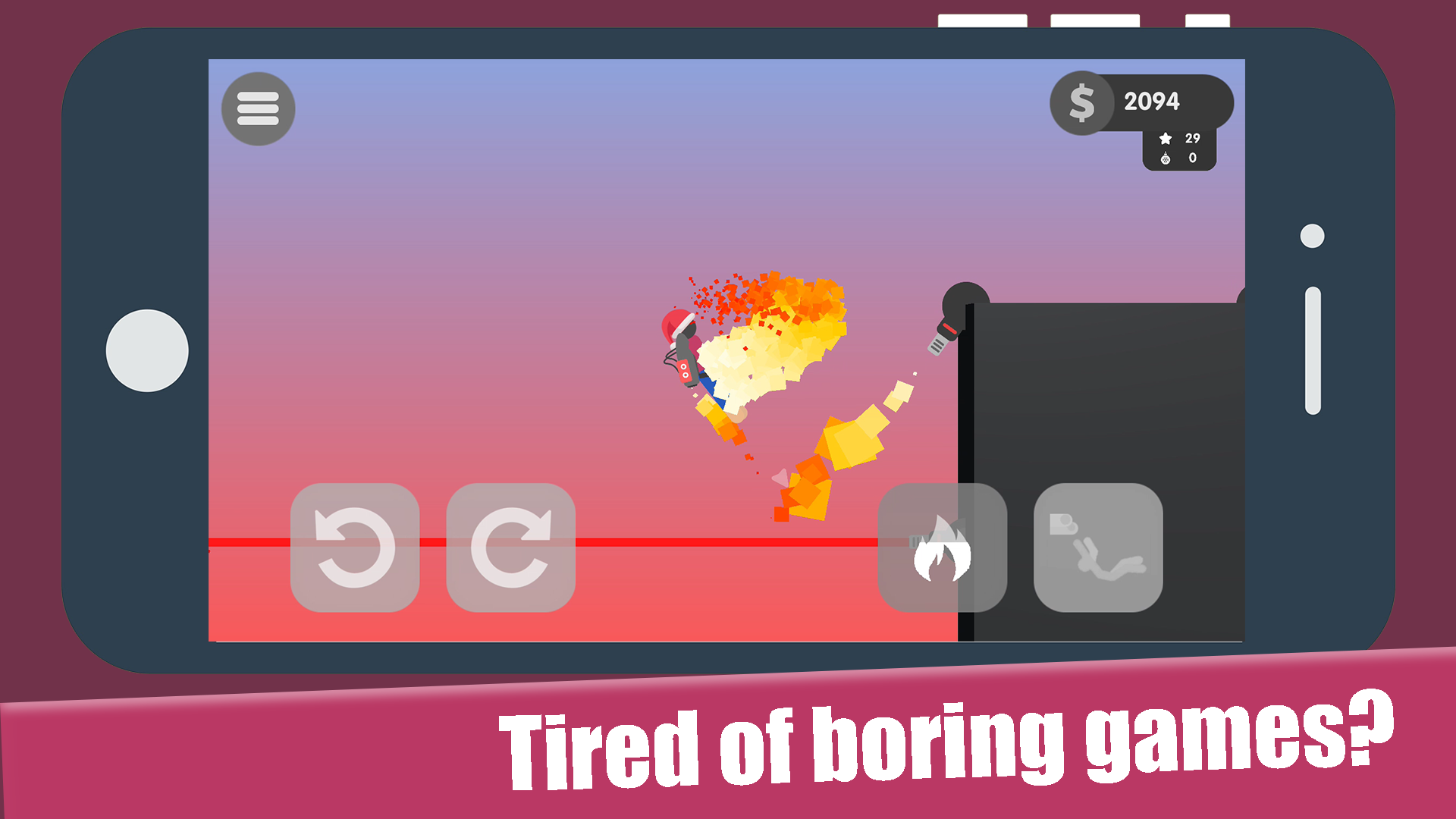 Screenshot of Stickman flip on the bar 2