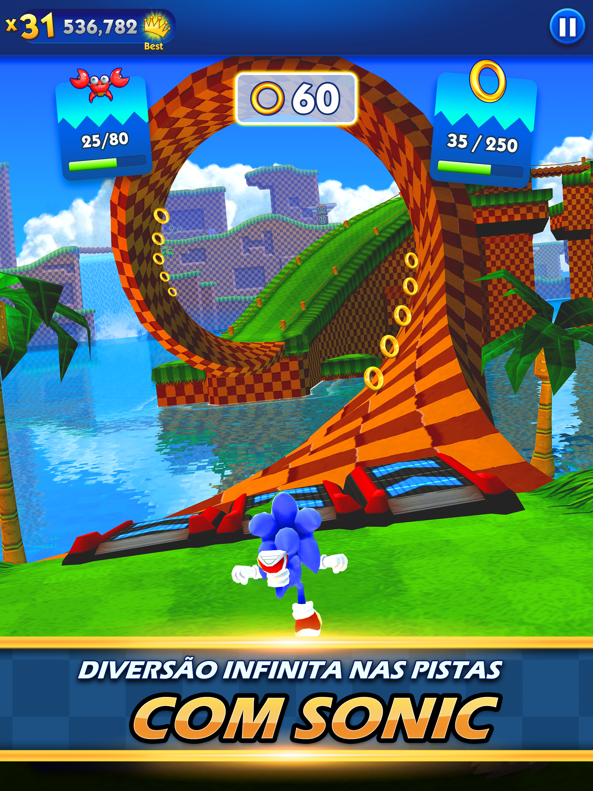 Captura de Tela do Jogo Sonic Dash: Endless Rush