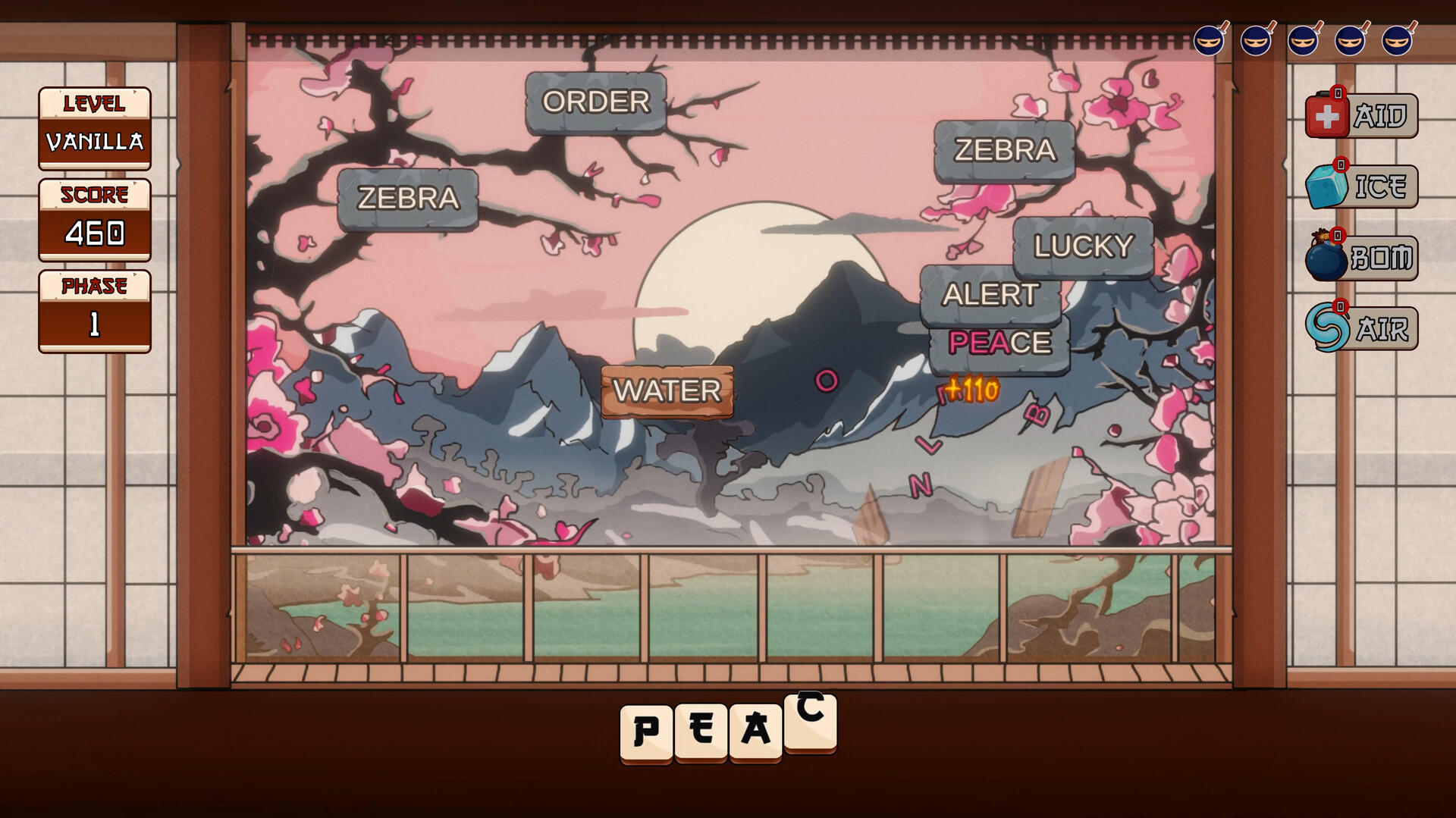 Typing Ninja Game Screenshot