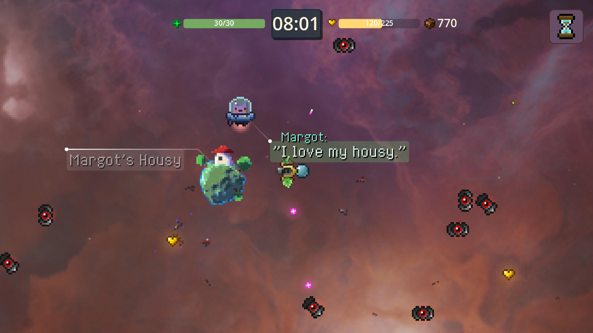 Cozy Space Survivors Game Screenshot