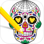 Icon of Scary Halloween Coloring Pages - Sugar Skulls