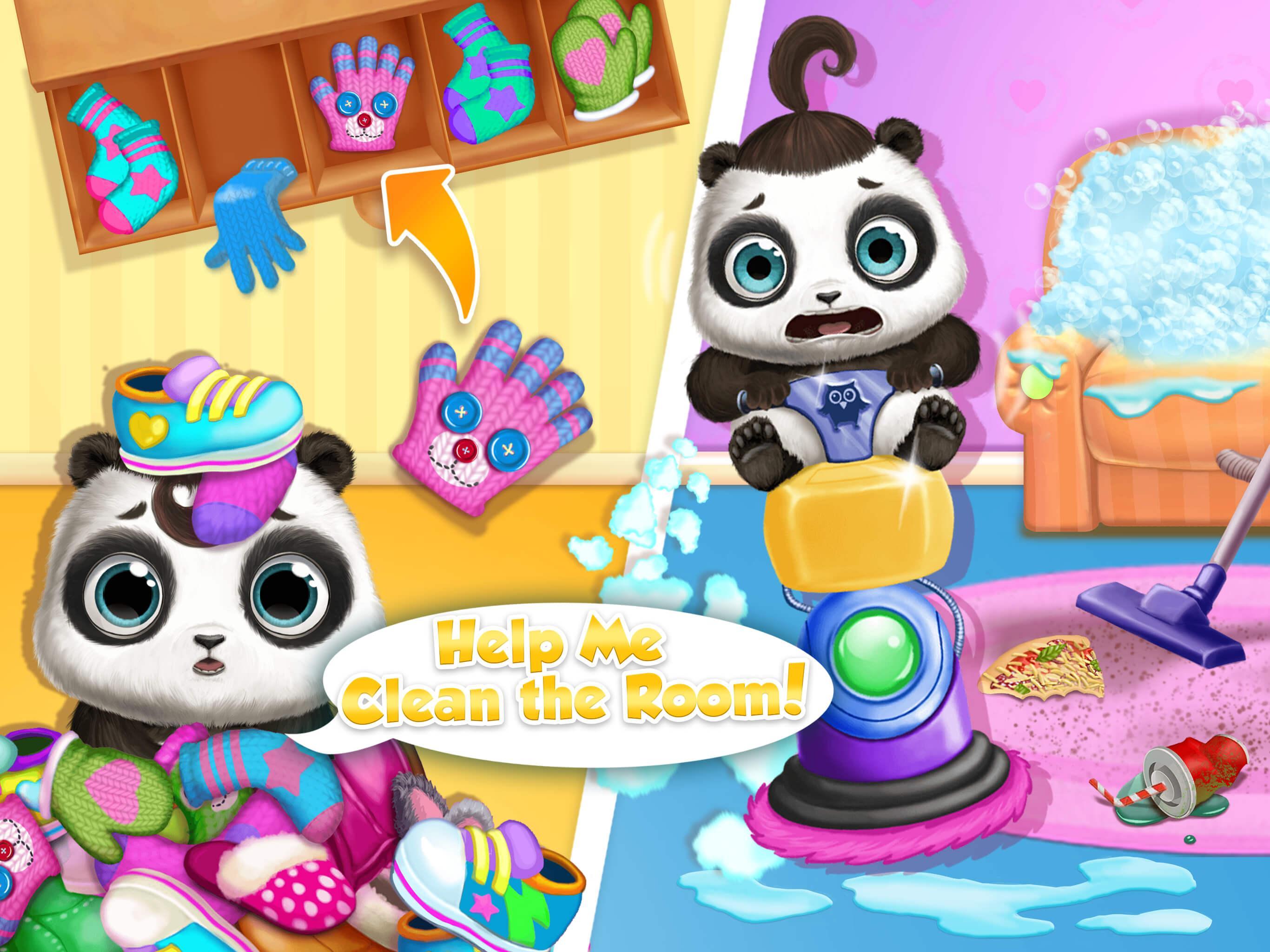 Cuplikan Layar Game Panda Lu Baby Bear Care 2