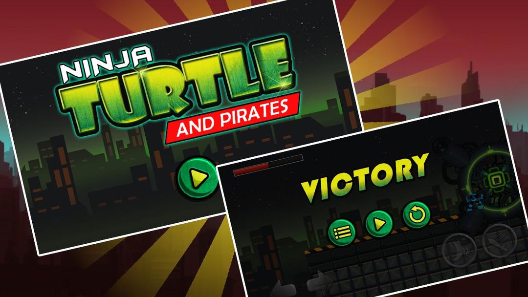 Ninja and Turtle Shadow Pirate 게임 스크린 샷