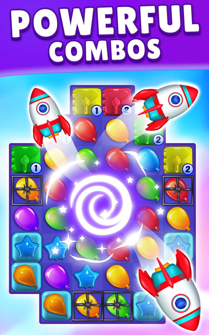 Screenshot of Balloon Pop: Match 3 Games