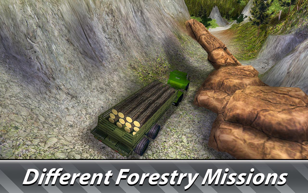 Logging Harvester Truck Game Screenshot