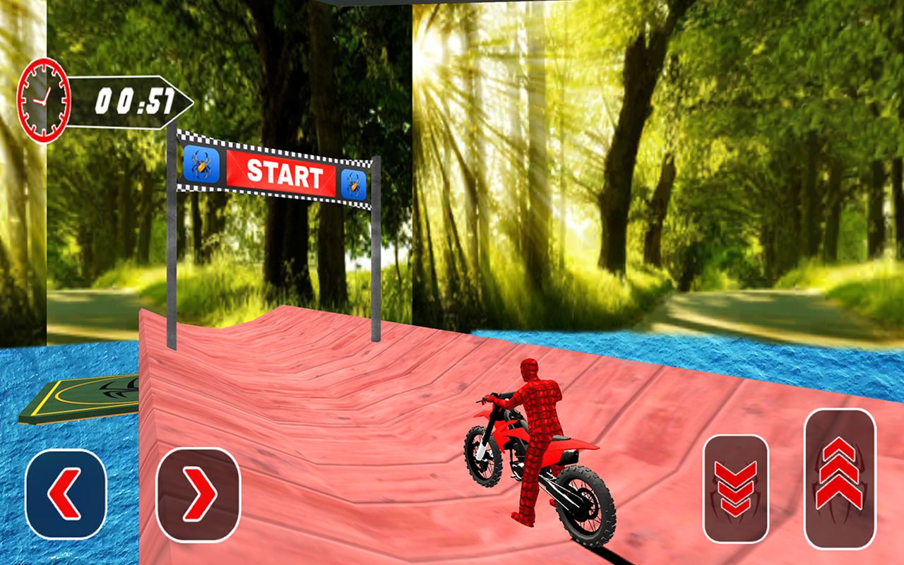 Скриншот игры Spiderman Bike Racing Stunt Master