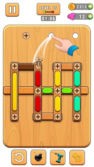 Screw Puzzle Wood Nut and Bolt ภาพหน้าจอเกม