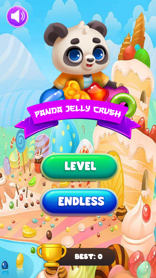 Panda Jelly Crush ゲームのスクリーンショット