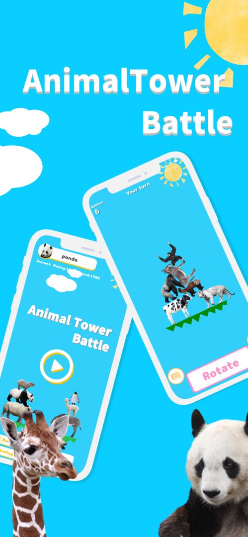 Screenshot of Animal Tower Battle