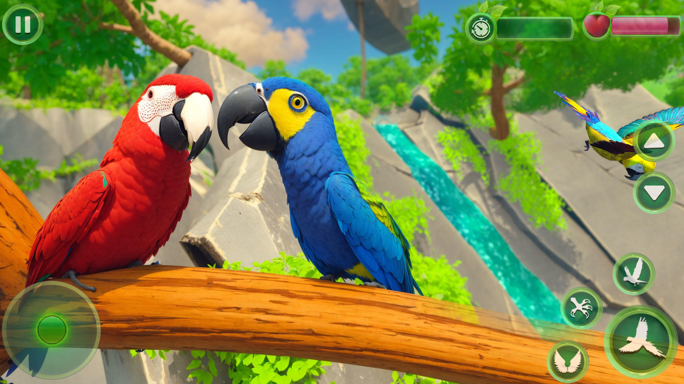 Parrot Life Simulator Game ภาพหน้าจอเกม