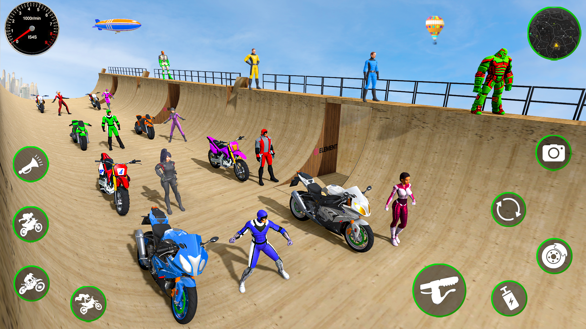 Stunt Bike Games: GT Mega Ramp Game Screenshot