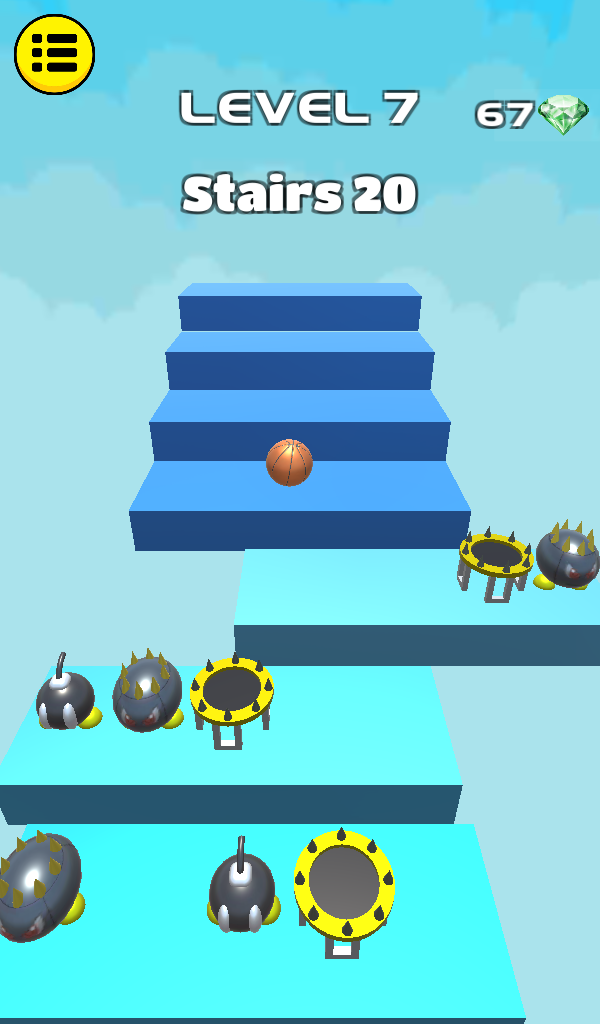 3D Dunk Stairs - Trampoline Hoop Basket Ball Game Screenshot