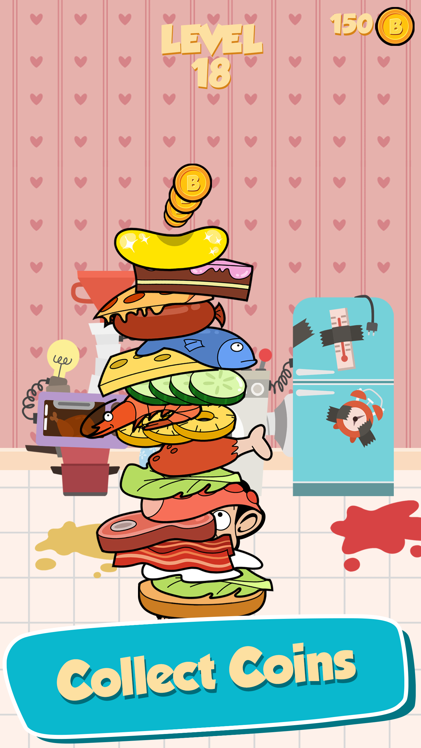 Mr Bean - Sandwich Stack Game Screenshot