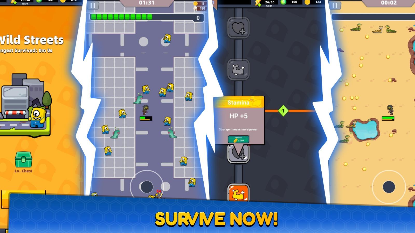 Captura de Tela do Jogo Solo Survive : Battle Monsters