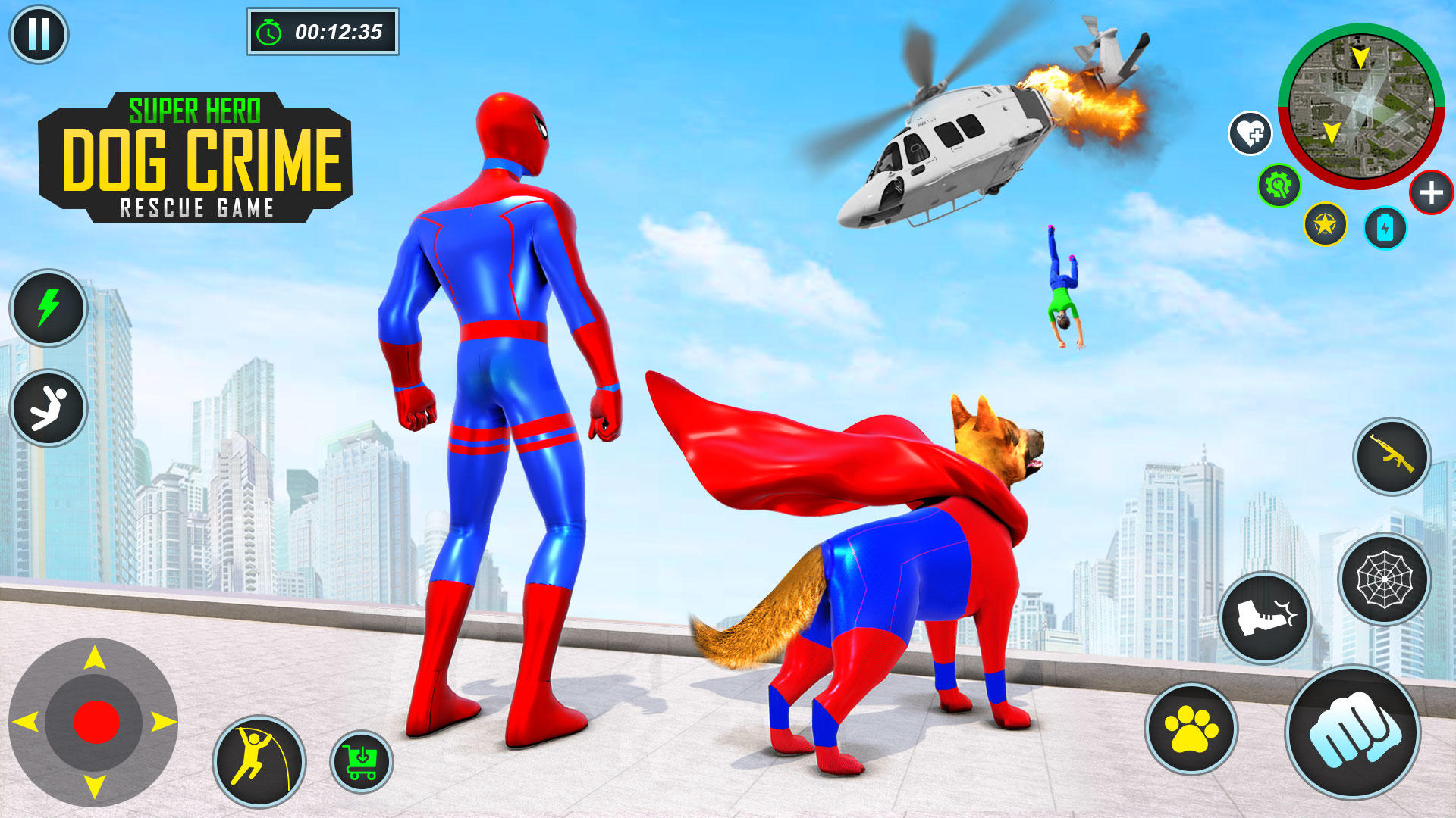 Superhero Dog Rescue Mission Game Screenshot