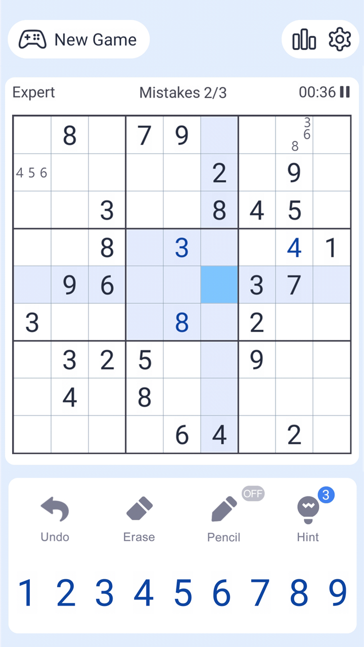 Sudoku Puzzle Game Screenshot