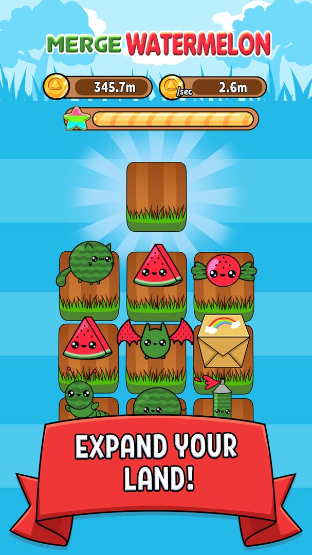 Merge Watermelon - Kawaii Idle Evolution Clicker screenshot game