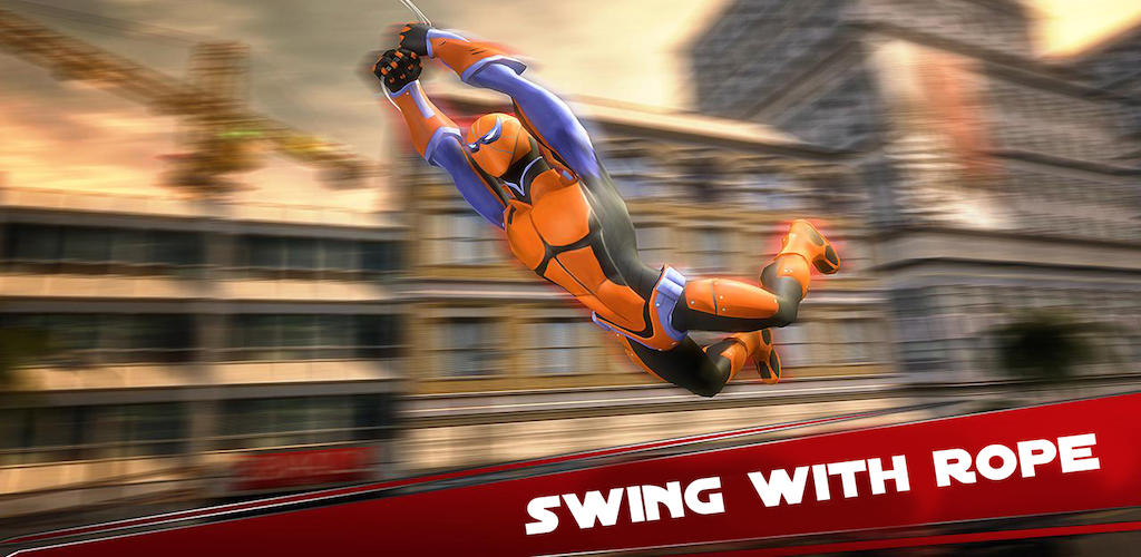 Banner of Удивительный герой-паук: ниндзя Stickman Rope Hero 3D 1.0