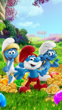 Captura de Tela do Jogo Os Smurfs: Bubble Shooter