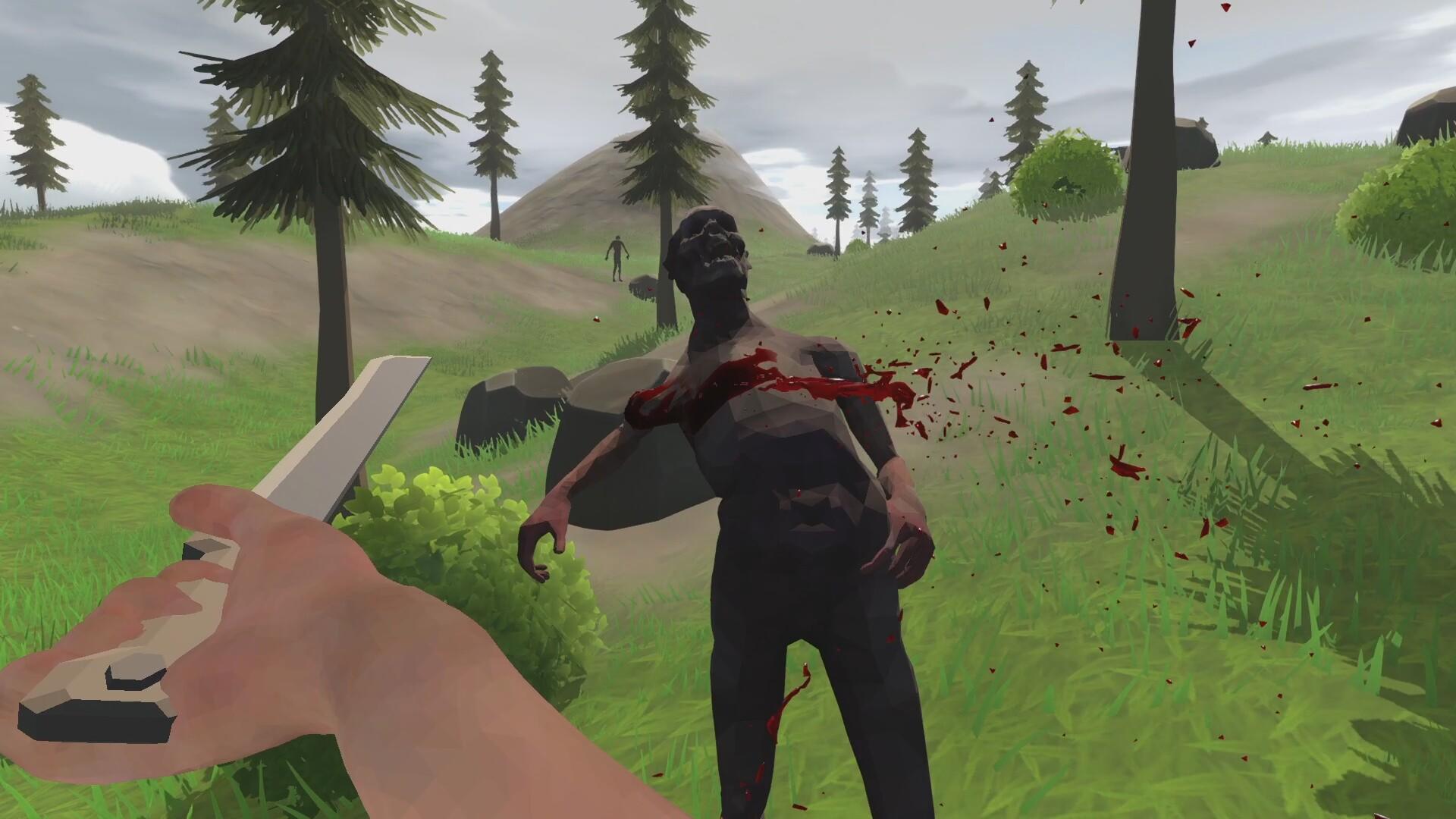 Screenshot of a roblox forest survival game