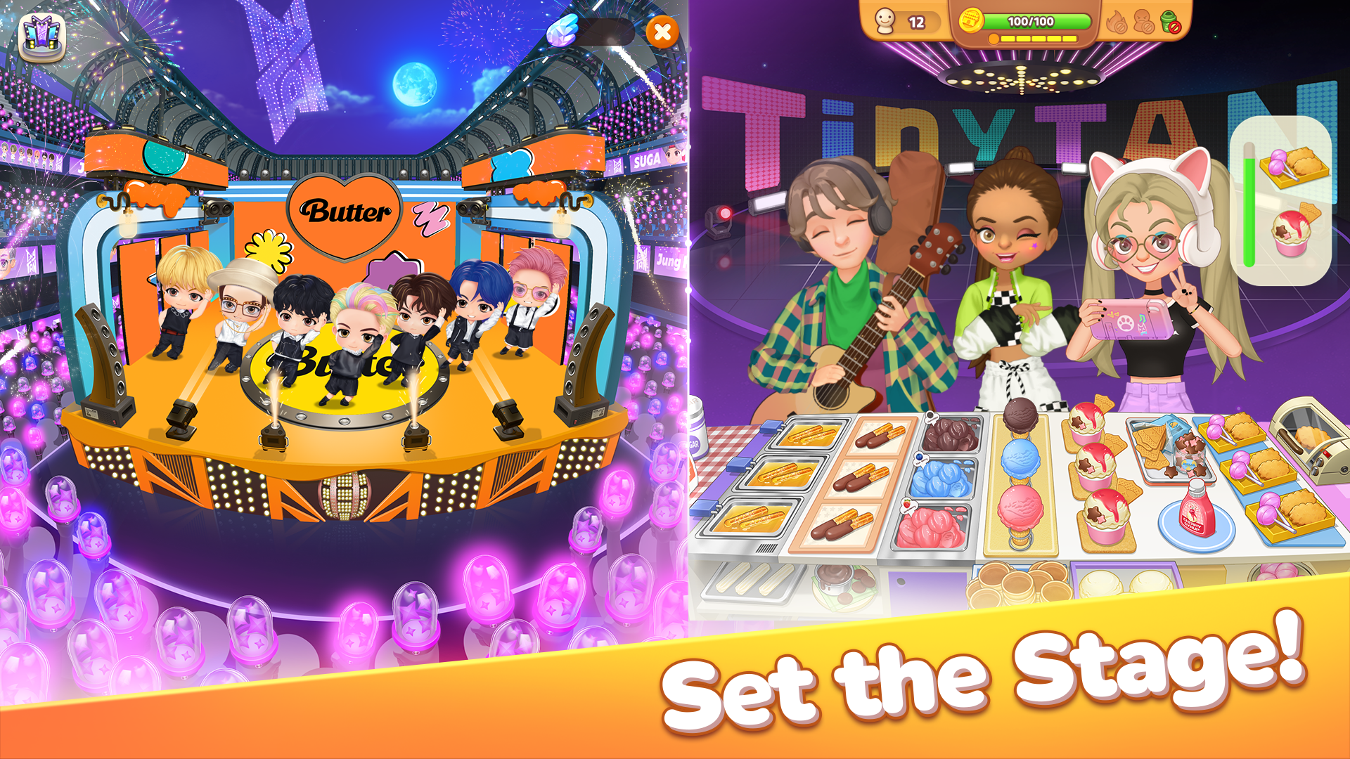 BTS Cooking On STOVE : TinyTAN Game Screenshot
