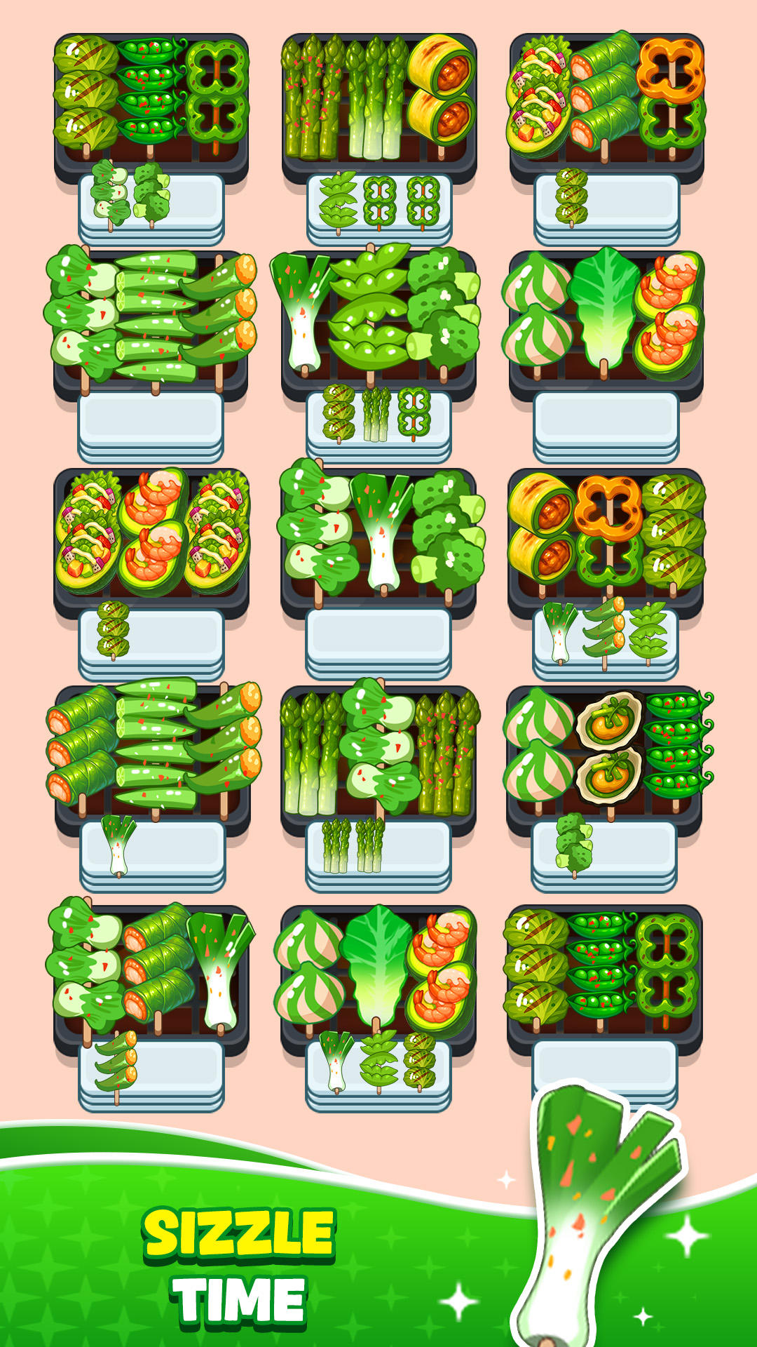 Grill Sort: Sorting Games Game Screenshot