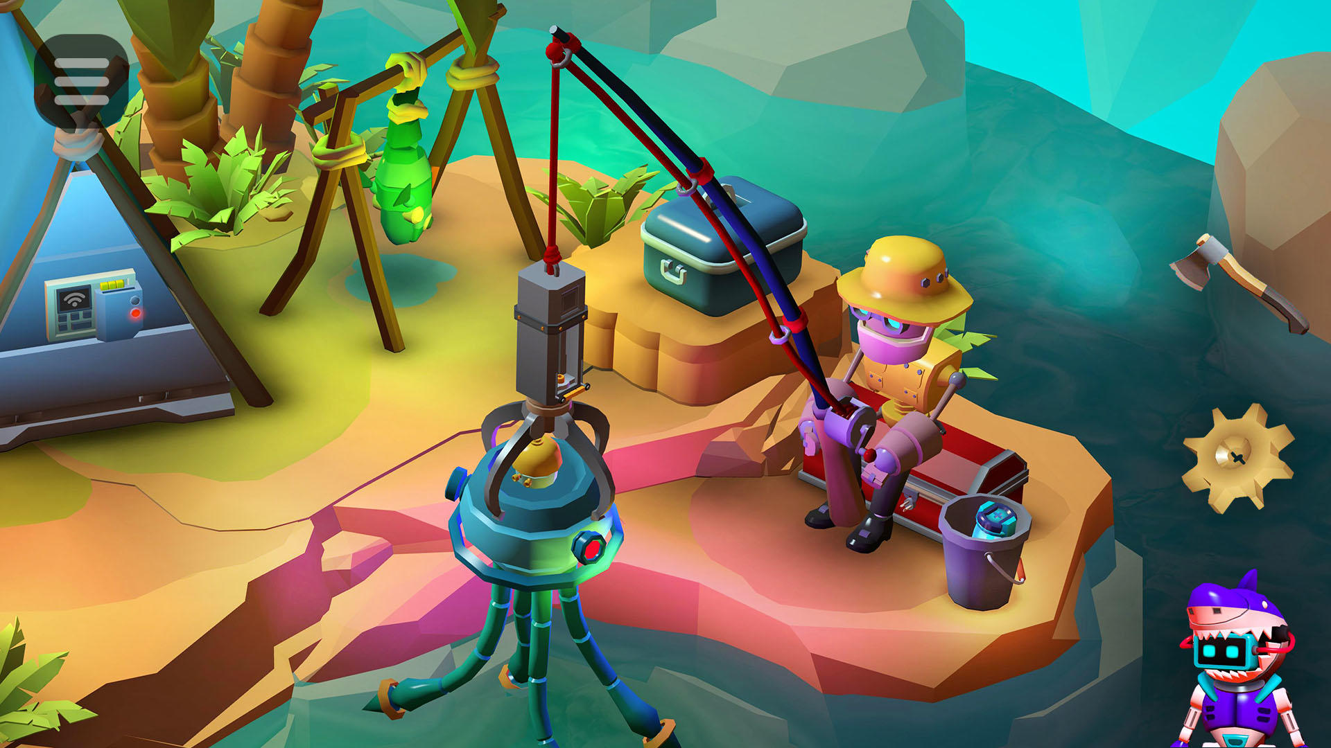 Tiny Robots: Portal Escape Game Screenshot