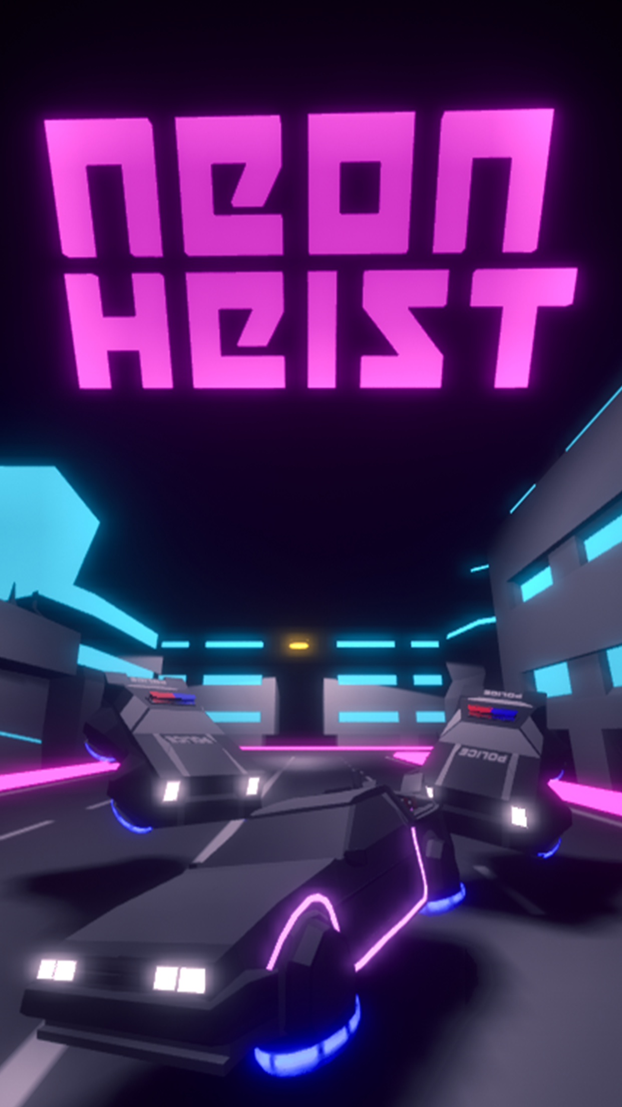 Captura de Tela do Jogo Neon Heist: 3d idle race