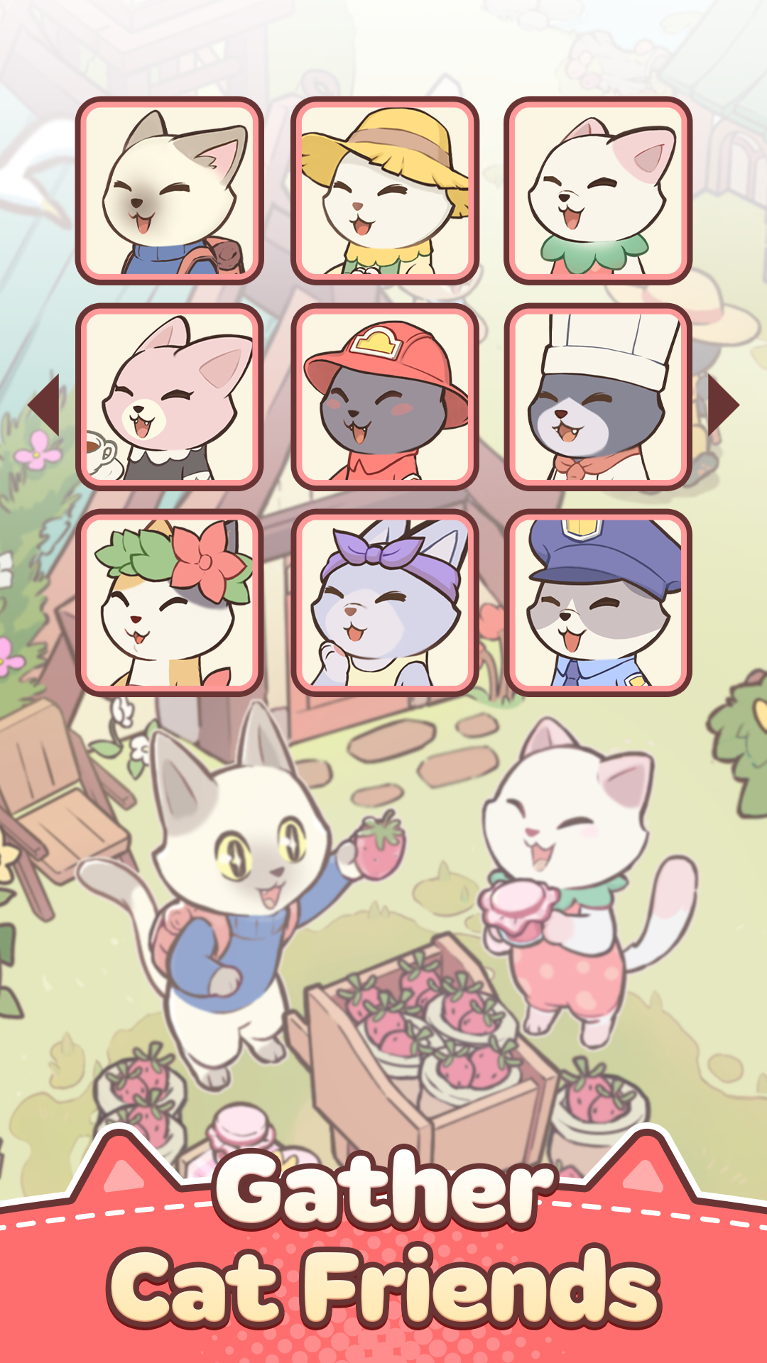 Merge Cat Town Game Screenshot