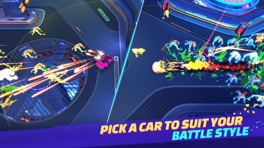 Crimson Wheels: Car Shooter 게임 스크린 샷