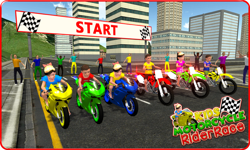 Screenshot 1 of Perlumbaan 3D Penunggang Motosikal Kanak-kanak 1.3