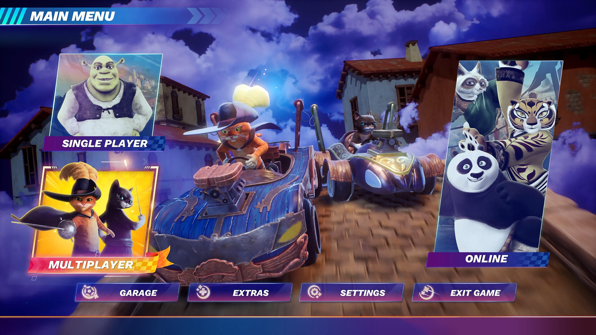 DreamWorks All-Star Kart Racing 게임 스크린 샷