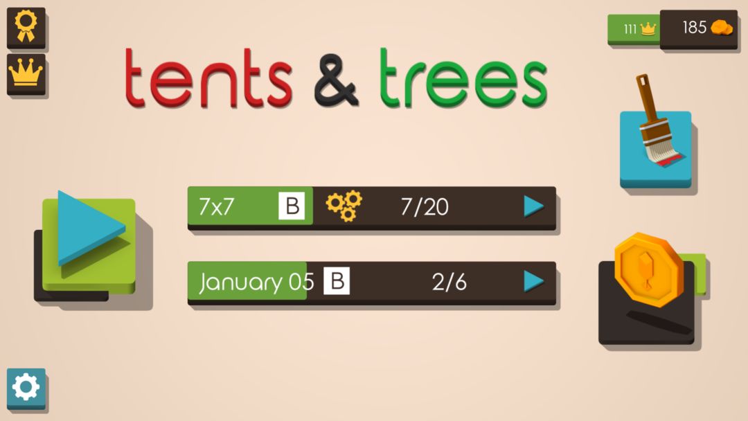 Tents and Trees Puzzles screenshot game